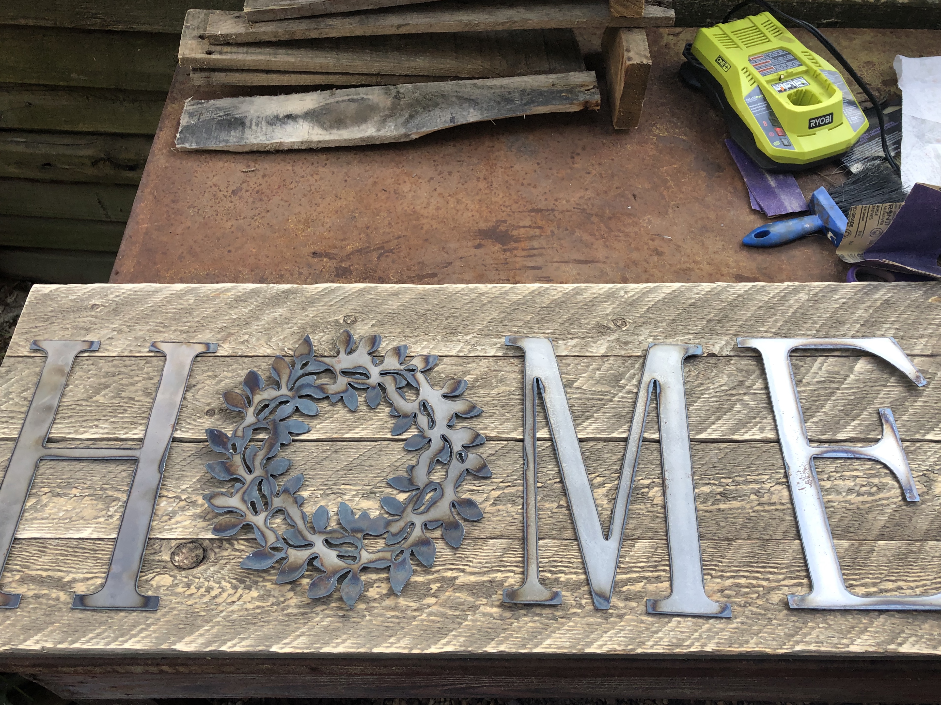 DIY Wood Home Sign | Home Sign -pre glue down